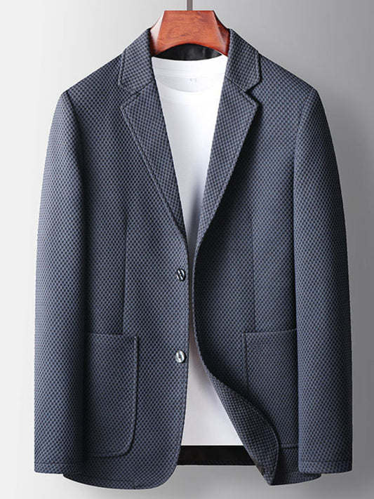 Men's Casual Knit Textured Suit Jacket