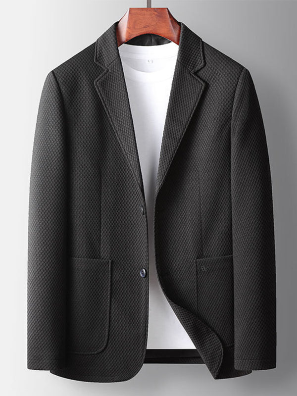 Men's Casual Knit Textured Suit Jacket