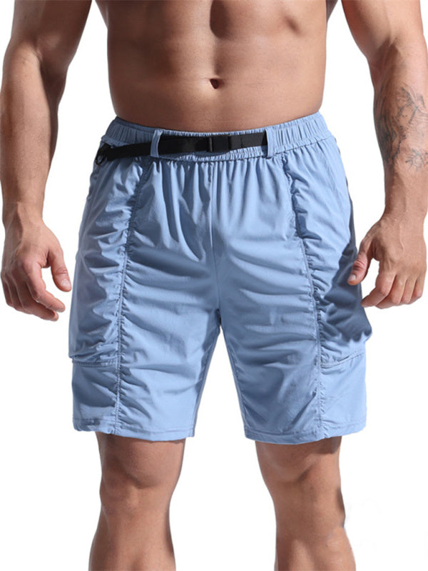 Men's Sports Shorts Loose Casual Pants Cropped Pants Multi-Pocket Overalls