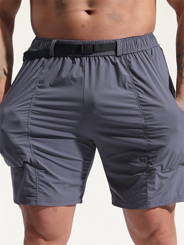 Men's Sports Shorts Loose Casual Pants Cropped Pants Multi-Pocket Overalls