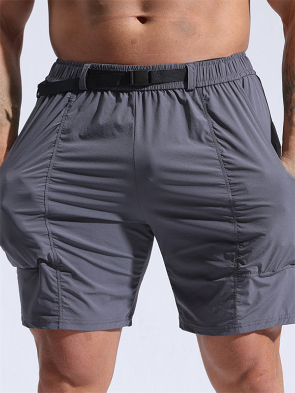 Men's Sports Shorts Loose Casual Pants Cropped Pants Multi-Pocket Overalls