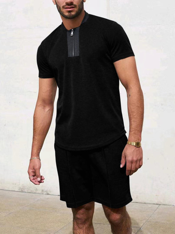 Men's Color Trim Ignace Short Sleeve Quarter Zip Gift Top