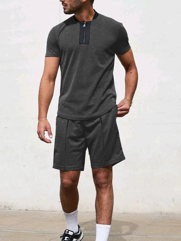 Men's Color Trim Ignace Short Sleeve Quarter Zip Gift Top