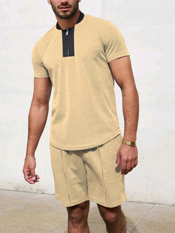 Men's Color Trim Ignace Short Sleeve Quarter Zip Gift Top