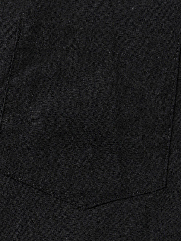 Men's Solid Color Linen Short Sleeve With Matching Shorts Pajamas