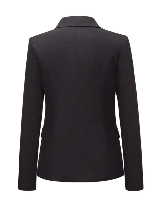 Women's fashion short double-breasted blazer