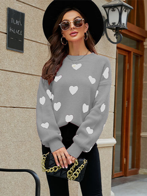 Women's Love Print Sweater