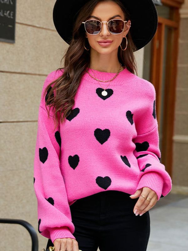 Women's Love Print Sweater
