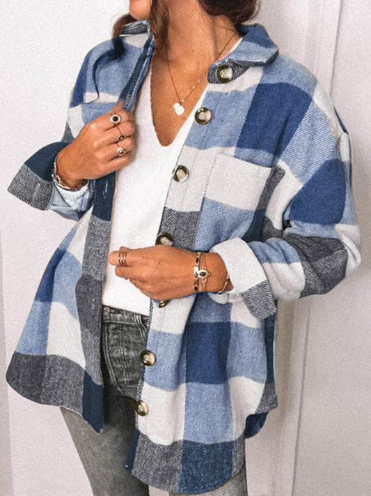 Women's Plaid Print Shacket