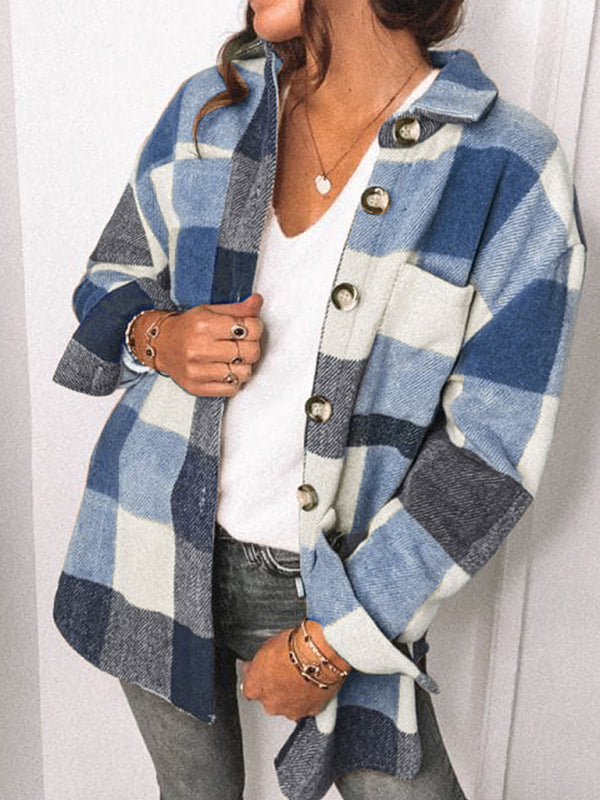 Women's Plaid Print Shacket