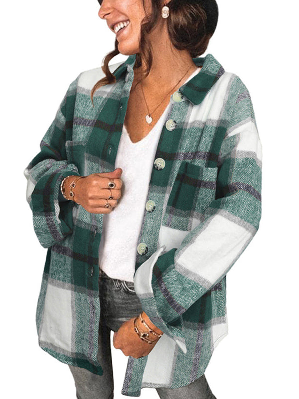 Women's Plaid Print Shacket