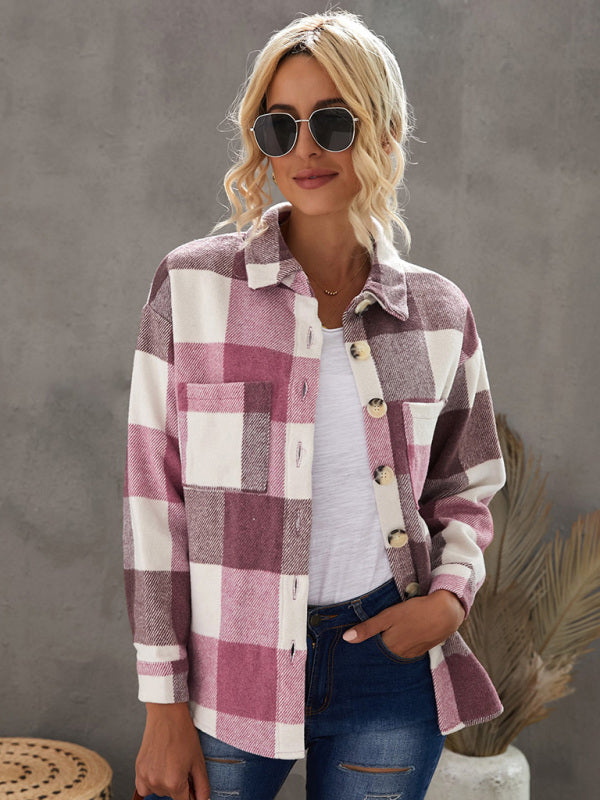 Women's Plaid Print Shacket