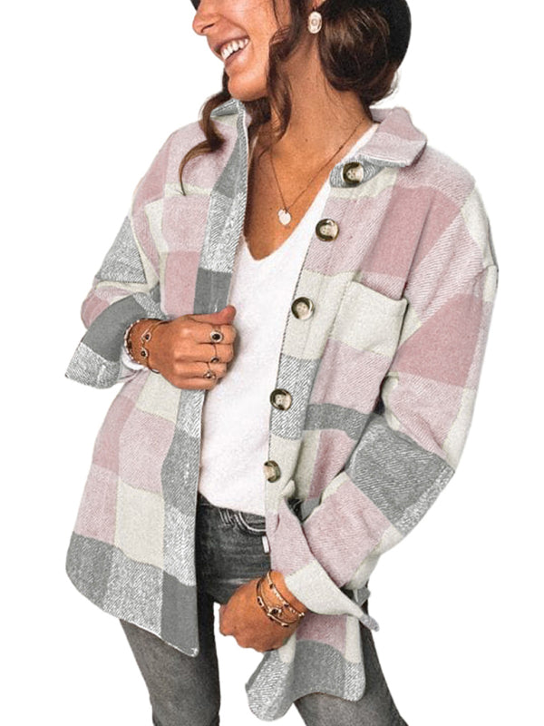 Women's Plaid Print Shacket