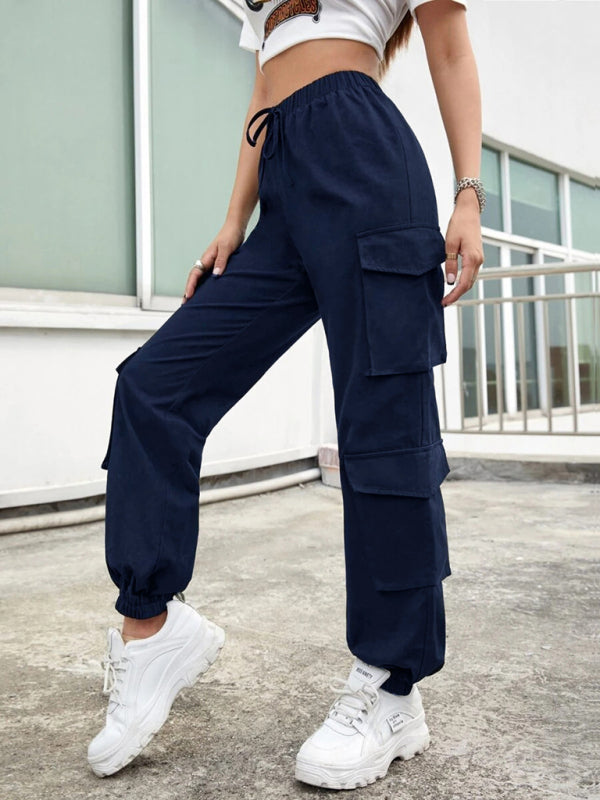 Women's Solid Color Sportswear Essential Cargo Pants