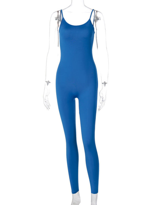 Women's Solid Color Uplevel Space Dye Midi Jumpsuit