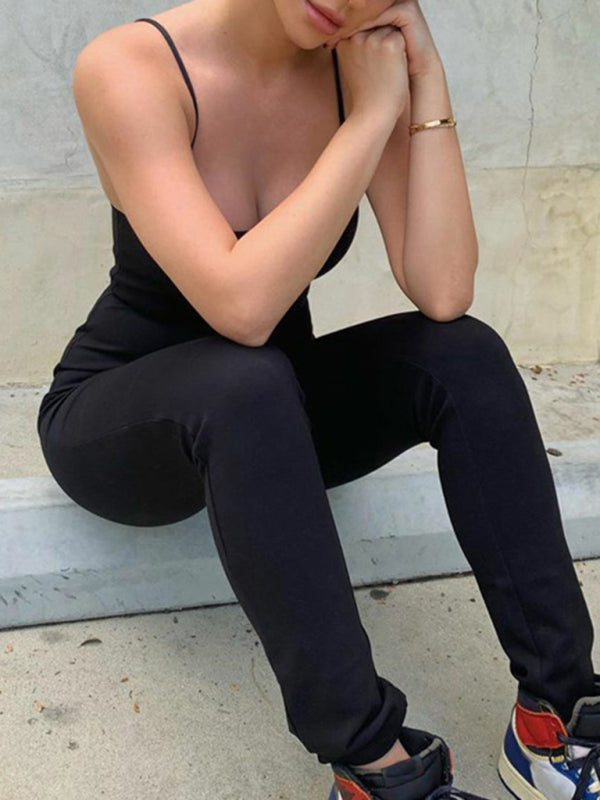 Women's Solid Color Uplevel Space Dye Midi Jumpsuit