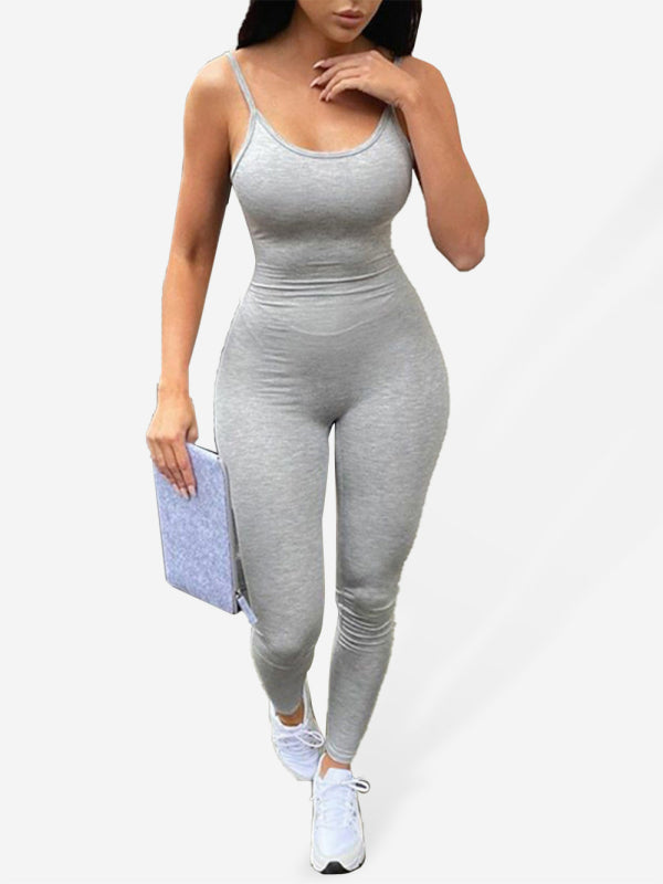 Women's Solid Color Uplevel Space Dye Midi Jumpsuit