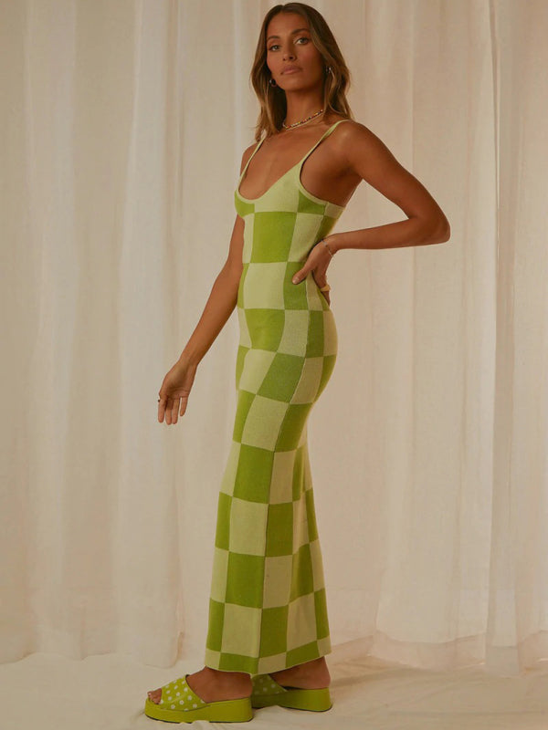 Women's Printed Body-Con Midi Dress