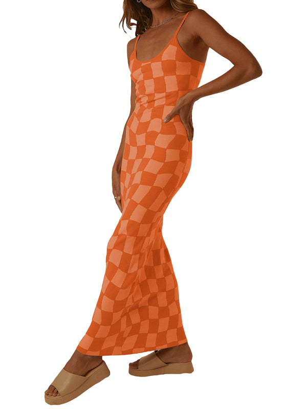 Women's Printed Body-Con Midi Dress