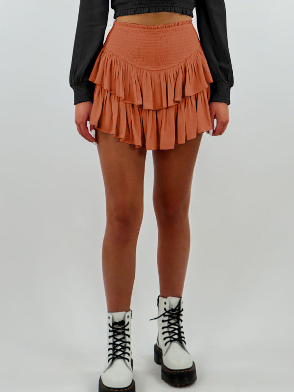 Women's Casual Fashion All-Match Cake Short Skirt