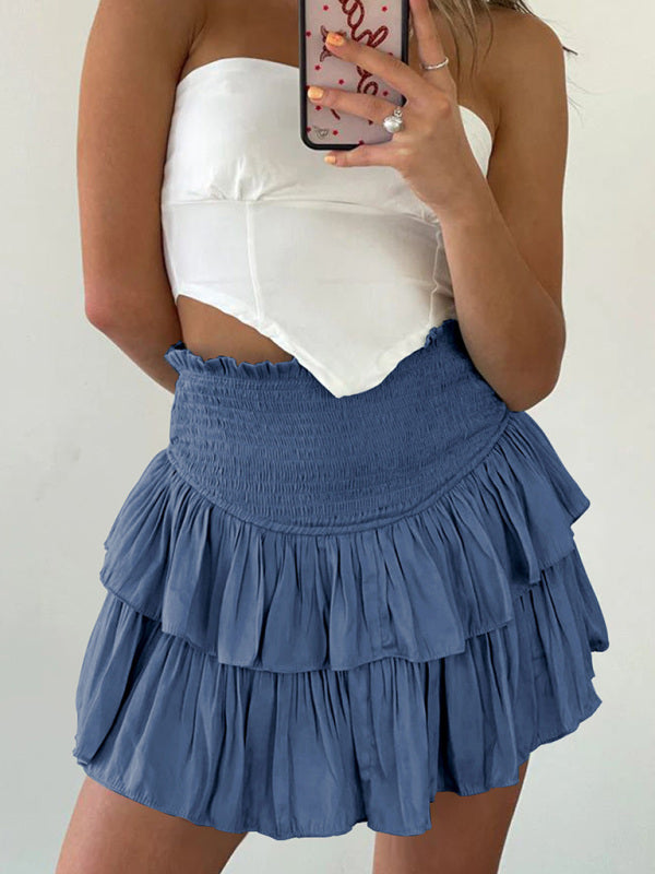 Women's Casual Fashion All-Match Cake Short Skirt