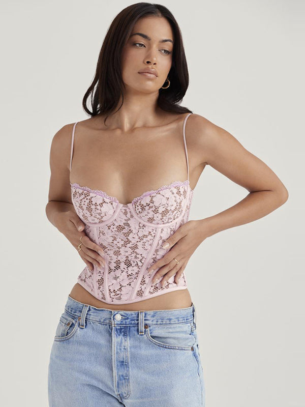 New Arrival Lace Babes Camisole Fishbone Top