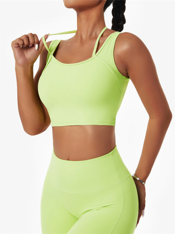 Women's quick-drying nude feeling shockproof tight-fitting fitness sports underwear