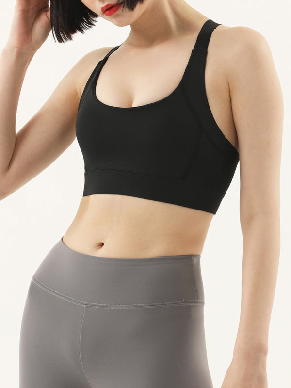 Women's high-strength shockproof push-up seamless back sports underwear
