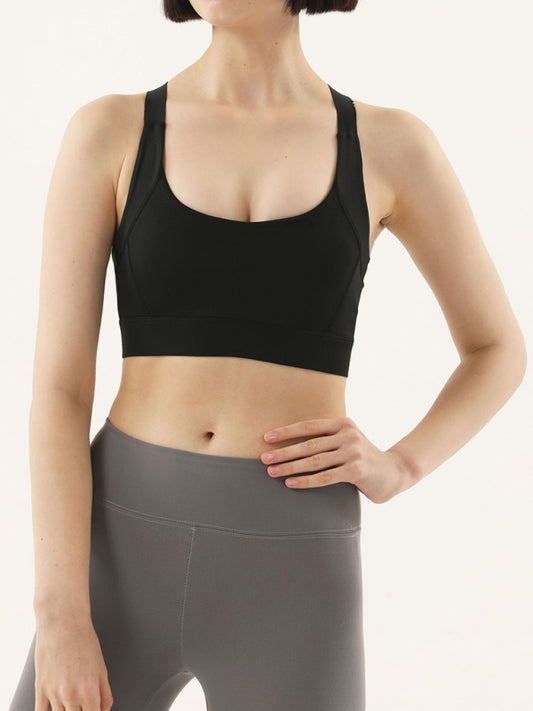 Women's high-strength shockproof push-up seamless back sports underwear